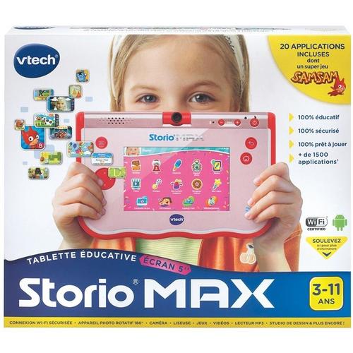 Tablette éducative enfant VTech Storio Max 2 2.0 Rose + boite + cartouche  jeux