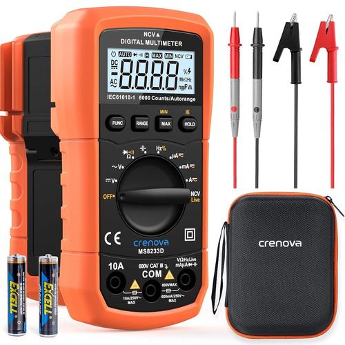 Orange Orange MS8233D Multimètre DC AC Voltmètre Ohm Volt Amp Testeur pour Tension Courant Résistance Capacitance Continuité Diode