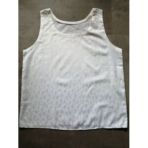 Débardeur Blanc Taille 38/40 Fait Main