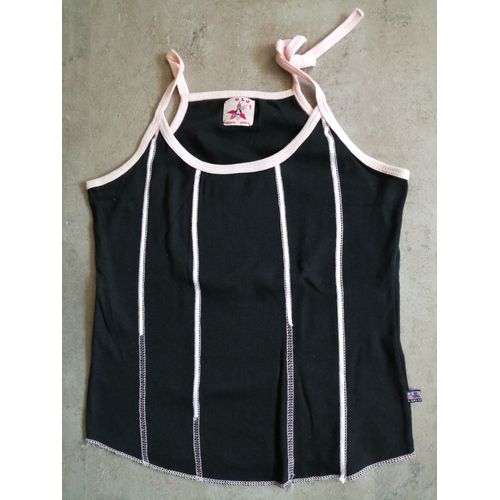 Débardeur Noir Et Rose Taille 1 Lulu Castagnette 