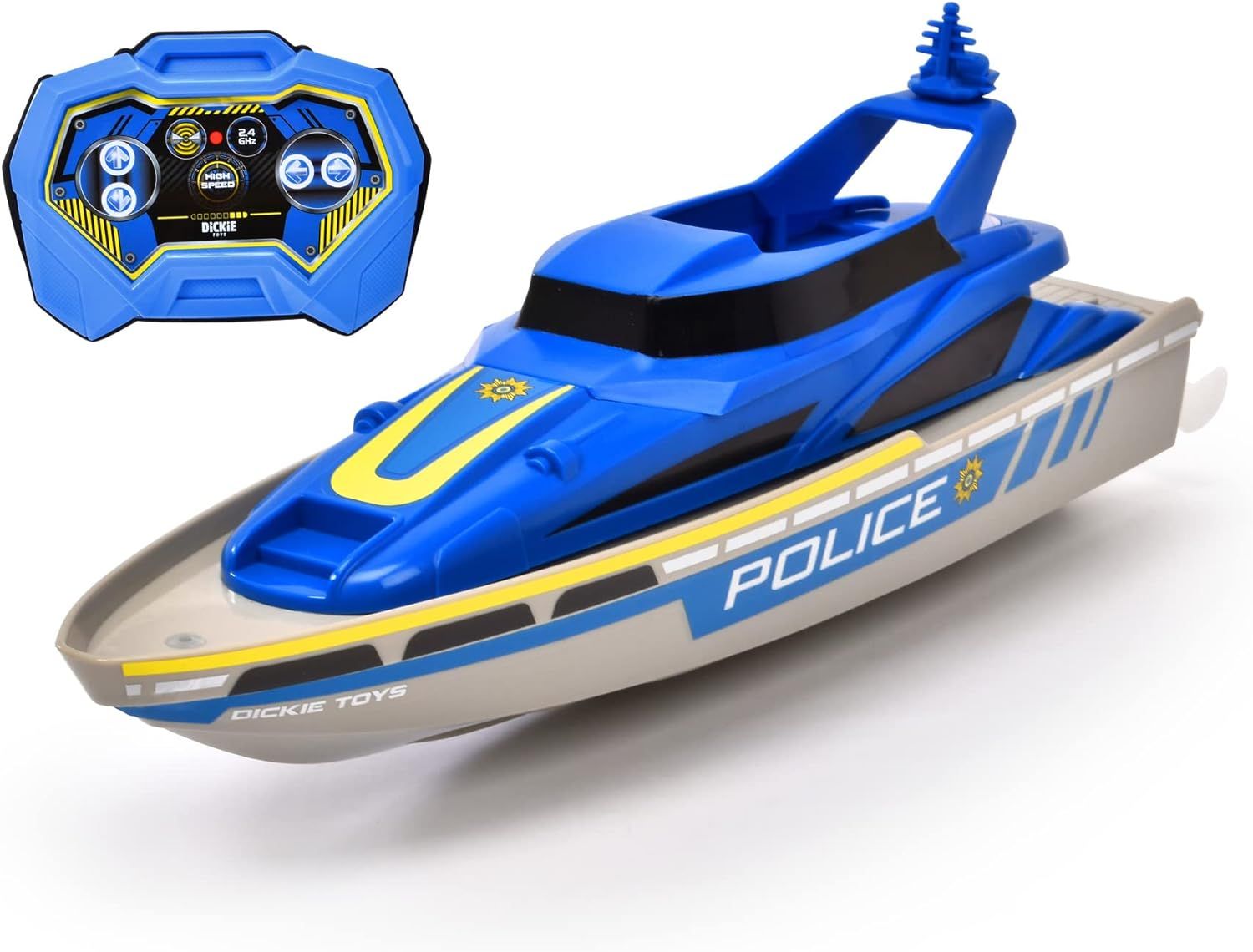 Multicolore - Bateau De Police Rc - Bateau De Police Télécommandé Au Design De Police À Partir De 6 Ans, Bateau Avec Télécommande Et