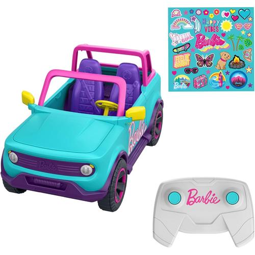 Multicolour Grand Véhicule Tout-Terrain Barbie Véhicule Pouvant Contenir 2 Poupées Barbie Et Des Accessoires, Autocollants À