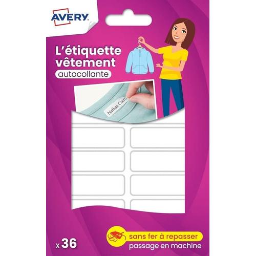 Blanc Blanc - 36 Étiquettes Vêtements Vierge Autocollantes Inscriptibles Blanche - Format 4,5 X 1,3 Mm