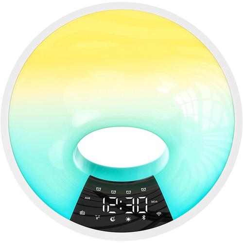 Multicolore Multicolore Led Réveil Lever Du Soleil Réveil Avec Radio Lampe De Table Veilleuse Pour Salle À Manger Bureau Table De Nuit