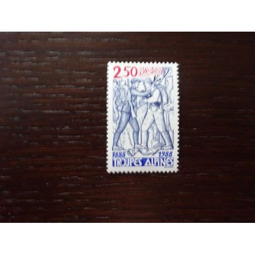 France Timbres 1988 Centenaire Des Troupes Alpines