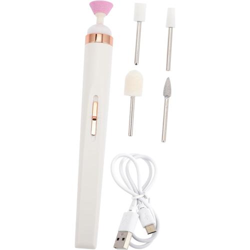 Blanc Blanc 1 Jeu Vernis À Ongles Kit De Pédicure Électrique Sans Brosse Ponceuse À Ongle Pôceuse Pour Ongle Outils D'art D'ongle 