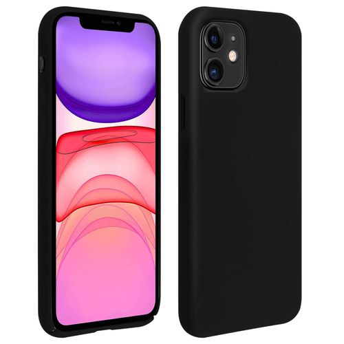 Coque Iphone 11 Silicone Semi-Rigide Mat Finition Soft Touch Noir