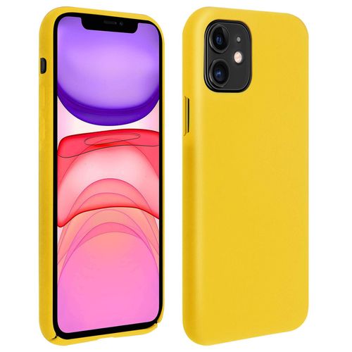 Coque Iphone 11 Silicone Semi-Rigide Mat Finition Soft Touch Jaune