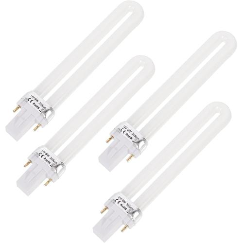 4 Pcs Sèche-Ongles Lampe Ampoules Tube De Remplacement 9w 365nm Ampoule Uv Ampoule Pour Nail Art Gel Séchage Séchage Lumière