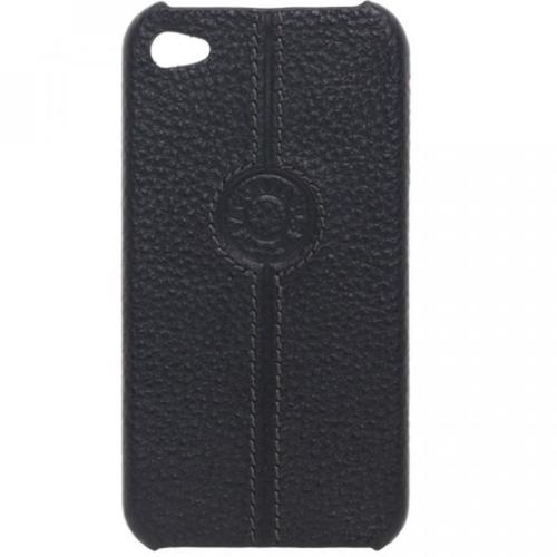 Coque Case Iphone 4 4s Faconnable Noir Silicone Cuir Rigide (Pu)