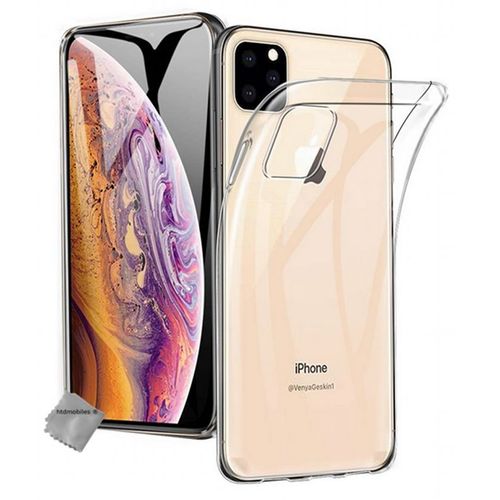 Housse Etui Coque Silicone Gel Fine Apple Iphone 11 Pro Max + Film Ecran - Transparent Tpu