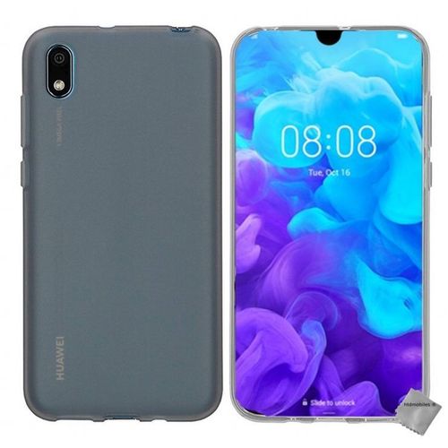 Housse Etui Coque Pochette Silicone Gel Fine Pour Huawei Y5 (2019) + Film Ecran - Blanc Transparent