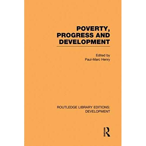 Poverty, Progress And Development