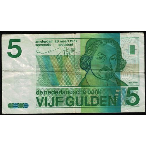 Pays Bas Billet De Banque Banknote Vijf Gulden 5 Florins Joost Van Den Vondel