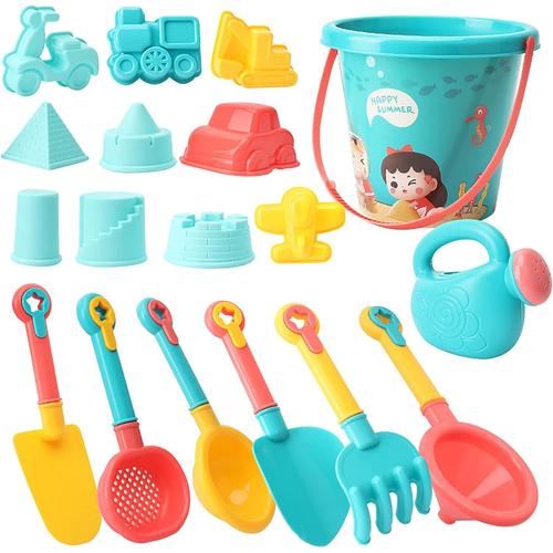 Kit De Jeu De Plage Enfant, 18 Pièces Jouet De Sable Avec Seau Pelle Moules À Sable Arrosoir Pour Enfants Garçons Et Filles Jouets De Plage Pour Enfants