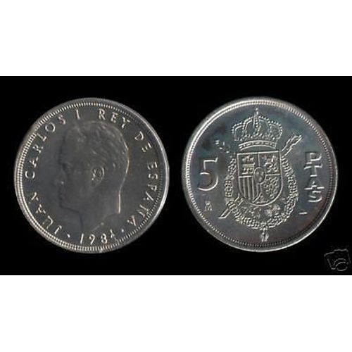Pièce Monnaie Juan Carlos 1º. 5 Pesetas. 1984