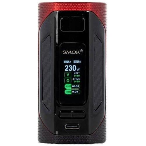 Noir Rouge Noir Rouge RIGEL Box Mod 230W avec écran couleur TFT de 0,96 pouce TFT Chipset Cigarette électronique Rigel Mod sans tabac