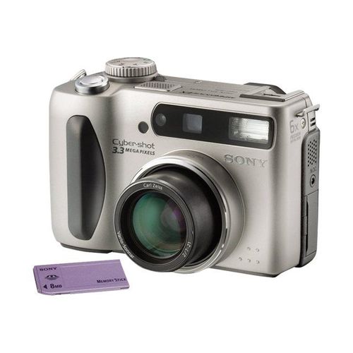 Appareil photo Compact Sony Cyber-shot DSC-S75 ArgentS75 - Appareil photo numérique - compact - 3.3 MP - 3x zoom optique - Carl Zeiss - argent métallique