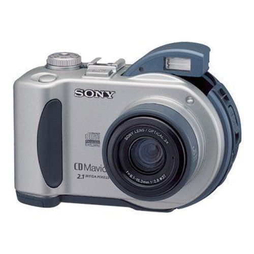 Appareil photo Compact Sony Mavica MVC-CD200 ArgentCD200 - Appareil photo numérique - compact - 2.1 MP - 3x zoom optique - Carl Zeiss - CD-R (8 cm), CD-RW (8 cm) - argent