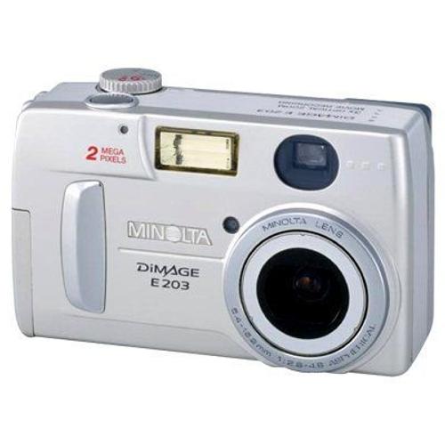 Appareil photo Compact Minolta DiMAGE E203 Argent compact - 2.0 MP - 3x zoom optique - argent