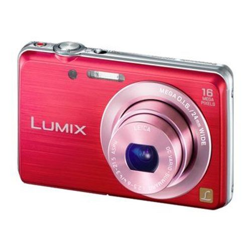 Panasonic Lumix DMC-FS45 - Appareil photo numérique - compact - 16.1 MP - 720 p - 5x zoom optique - Leica 70 Mo - rouge