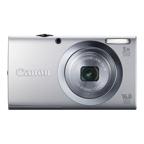 Appareil photo Compact Canon PowerShot A2400 IS Argent compact - 16.0 MP - 720 p - 5x zoom optique - argent