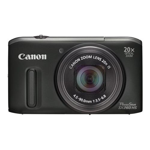 Appareil photo Compact Canon PowerShot SX260 HS Noir compact - 12.1 MP - 1080p - 20x zoom optique - noir