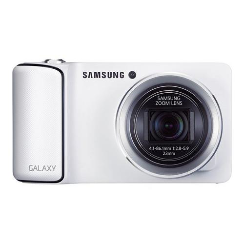 Appareil photo Compact Samsung GALAXY EK-GC100 Blanc Appareil photo numérique - compact - 16.3 MP - 1080p - 21x zoom optique - flash 8 Go - Wi-Fi, Bluetooth, 3G - blanc