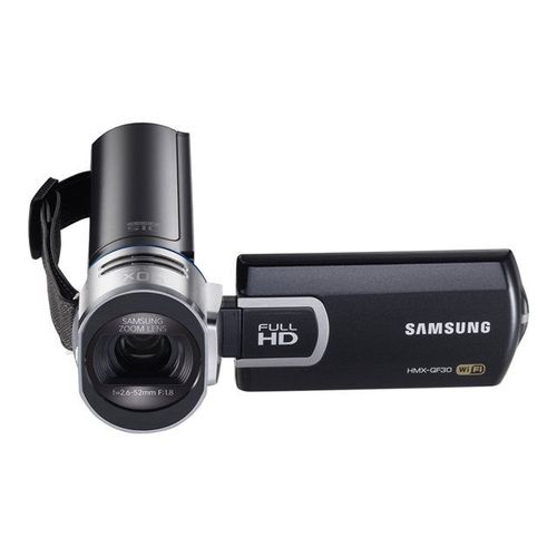 Samsung HMX-QF30 - Caméscope - 1080i - 5.1 MP - 20x zoom optique - carte Flash - Wi-Fi - noir