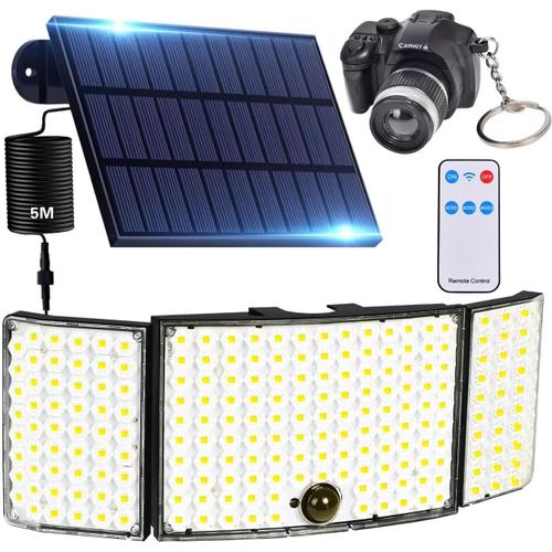 1 Pièce 1 Pièce Projecteur Solaire Exterieur Lampe Spot Detecteur de Mouvement Lumiere Eclairage Projecteur Extérieure Puissante led