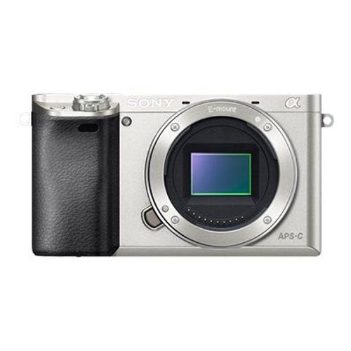 Sony a6000 ILCE-6000 - Appareil photo num?rique - sans miroir - 24.3 MP - APS-C - corps uniquement - Wi-Fi, NFC - argent