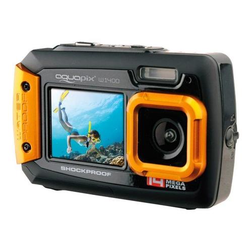 Appareil photo Compact Easypix W1400 Active Noir compact - 14.0 MP / 20.0 MP (interpol?) - sous-marin jusqu'? 3 m - orange