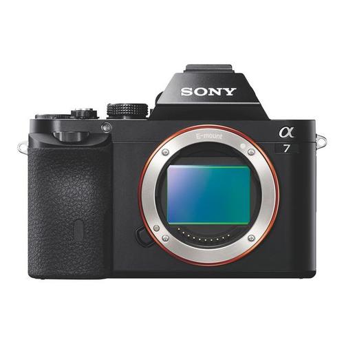 Sony a7 ILCE-7 - Appareil photo numérique - sans miroir - 24.3 MP - Cadre plein - 1080p / 60 pi/s - corps uniquement - Wi-Fi, NFC - noir