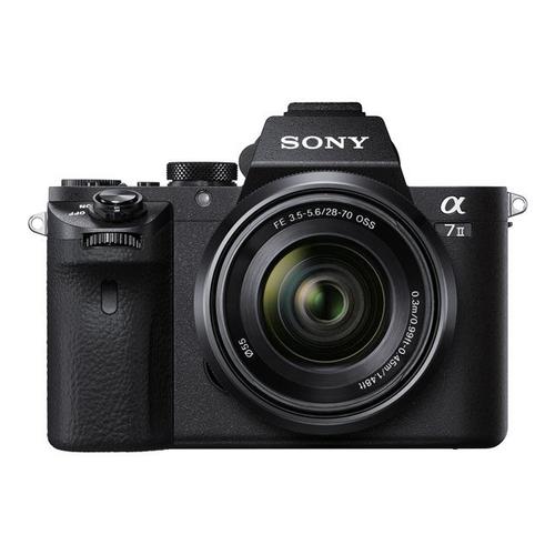 Appareil photo Système sans miroir Sony a7 II ILCE-7M2K Appareil photo numérique - sans miroir - 24.3 MP - Cadre plein - 1080p lentille FE 28-70 mm OSS - Wi-Fi, NFC - noir