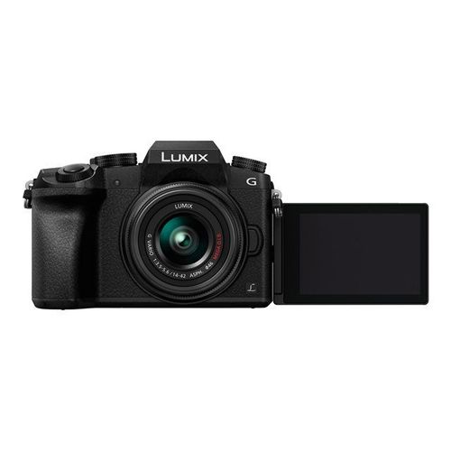 Panasonic Lumix G DMC-G7K - Appareil photo numérique - sans miroir - 16.0 MP - Quatre tiers - 4K / 25 pi/s - 3x zoom optique objectif 14-42 mm - Wi-Fi - noir