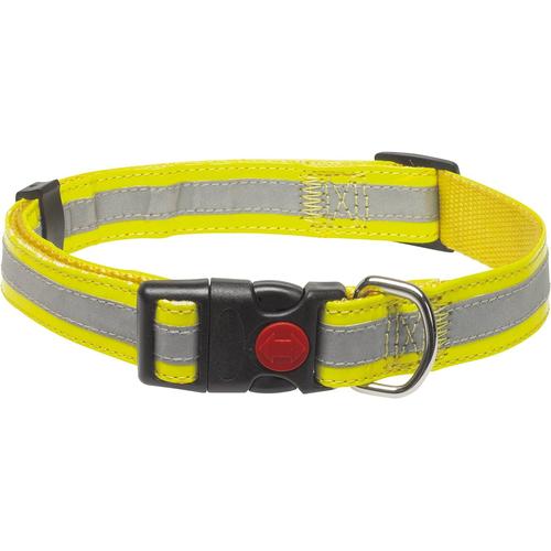 Jaune Collier Pour Chien Sangle Renforcée Réglable Nylon Jaune 25 Mm 38-65 Cm, Taille L