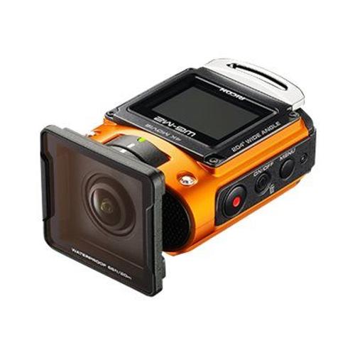 Ricoh WG-M2 - Caméra de poche - fixable - 4K / 30 pi/s - 8.0 mégapixel - Wi-Fi - sous-marin jusqu'à 20 m - orange