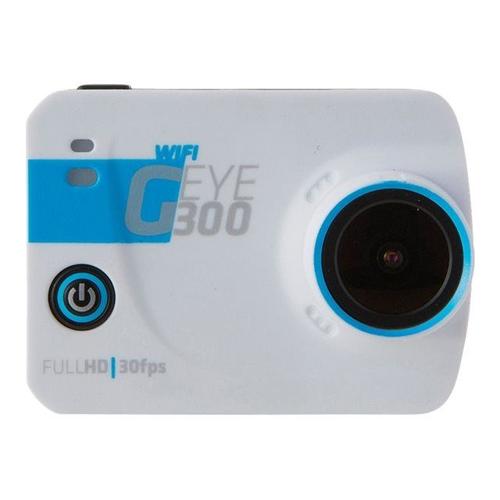 Geonaute G-Eye 300 - Caméra de poche - fixable - 1080p / 30 pi/s - Wi-Fi - sous-marin jusqu'à 100 m - blanc, bleu
