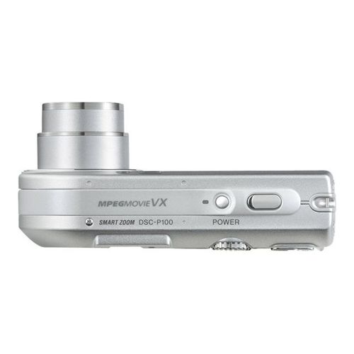 Appareil photo Compact Sony Cyber-shot DSC-P100 ArgentP100 - Appareil photo numérique - compact - 5.1 MP - 3x zoom optique - Carl Zeiss - argent