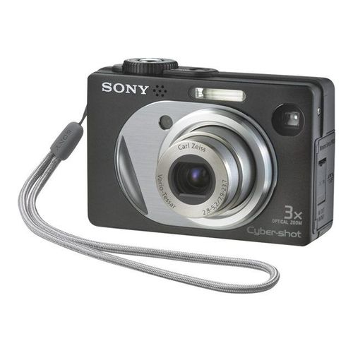Appareil photo Compact Sony Cyber-shot DSC-W1/B NoirW1/B - Appareil photo numérique - compact - 5.1 MP - 3x zoom optique - Carl Zeiss - noir