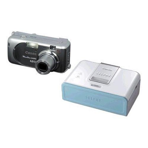 Appareil photo Compact Canon PowerShot A430 Gris compact - 4.0 MP - 4x zoom optique - gris argenté - avec Canon SELPHY CP510 Compact Photo Printer