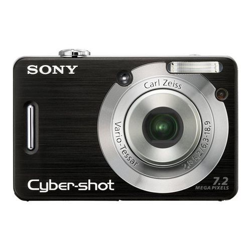 Appareil photo Compact Sony Cyber-shot DSC-W55 NoirW55 - Appareil photo numérique - compact - 7.2 MP - 3x zoom optique - Carl Zeiss - noir