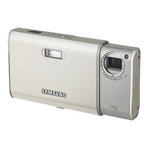 Appareil photo Compact Samsung i70 Argent compact avec lecteur numérique/enregistreur vocal - 7.2 MP - 3x zoom optique - argent