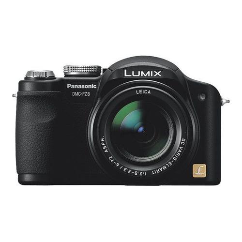 Appareil photo Compact Panasonic Lumix DMC-FZ8EG-K NoirK - Appareil photo numérique - compact - 7.2 MP - 12x zoom optique - Leica - noir