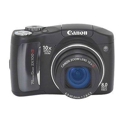 Appareil photo Compact Canon PowerShot SX100 IS Noir compact - 8.0 MP - 10x zoom optique - noir