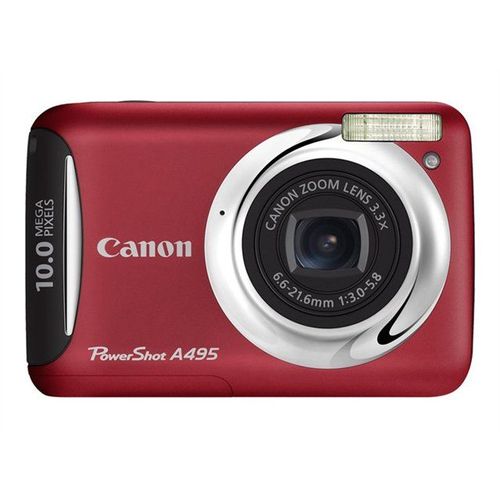 Appareil photo Compact Canon PowerShot A495 Rouge compact - 10.0 MP - 3.3x zoom optique - rouge