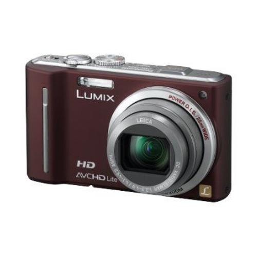 Panasonic Lumix DMC-TZ10EF-T - Appareil photo numérique - compact - 12.1 MP - 720 p - 12x zoom optique - Leica - chocolat