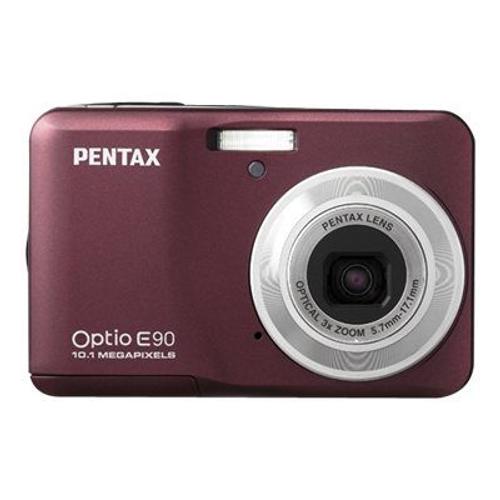 Appareil photo Compact Pentax Optio E90 Rouge compact - 10.1 MP - 3x zoom optique - rouge