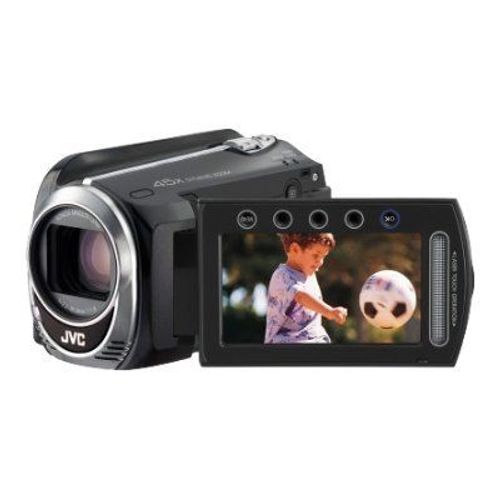 JVC Everio GZ-MG750 - Caméscope - mode écran large - 800 KP - 39x zoom optique - Konica Minolta - HDD 80 Go - carte Flash - noir