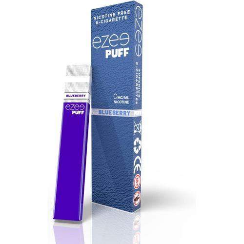 Ezee Puff Cigarette électronique Jetable Saveur Myrtille E-liquide Sans Nicotine Ni Tabac E-Cigarette Batterie 280mAh Paquet de 2
